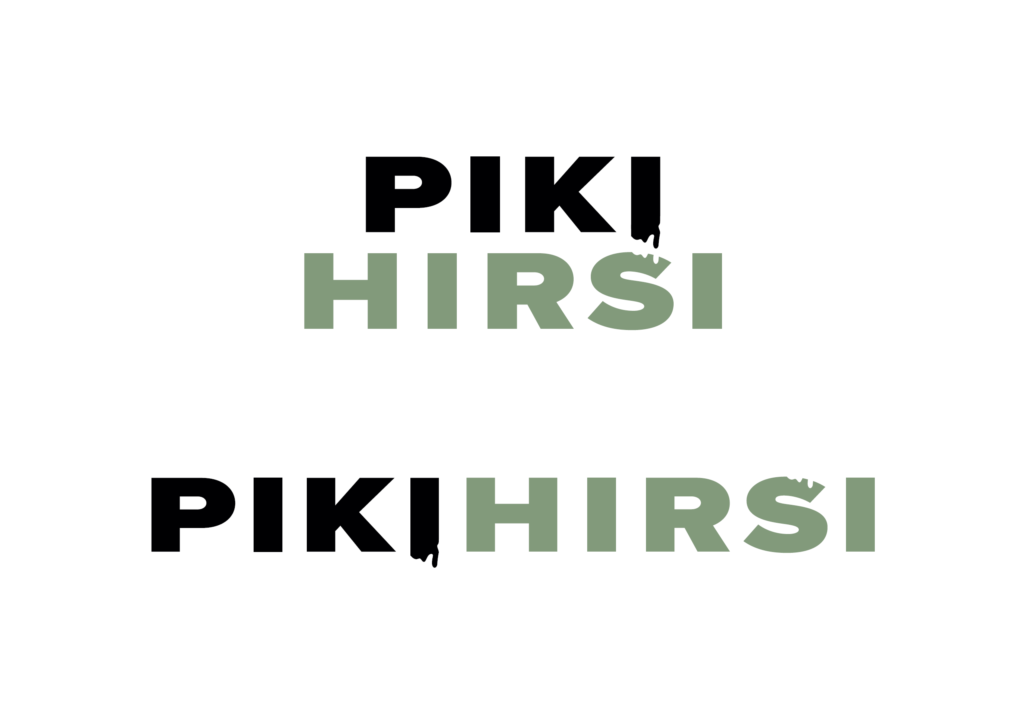 Pikihirsi logoversiot, pysty- ja vaakamalli